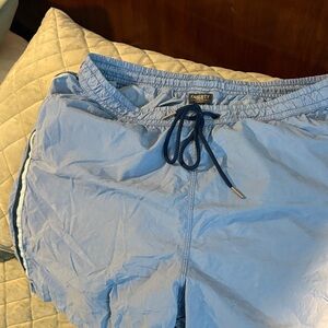 Faherty Reserve Light Blue Men's Swim Trunk with Navy Drawstring